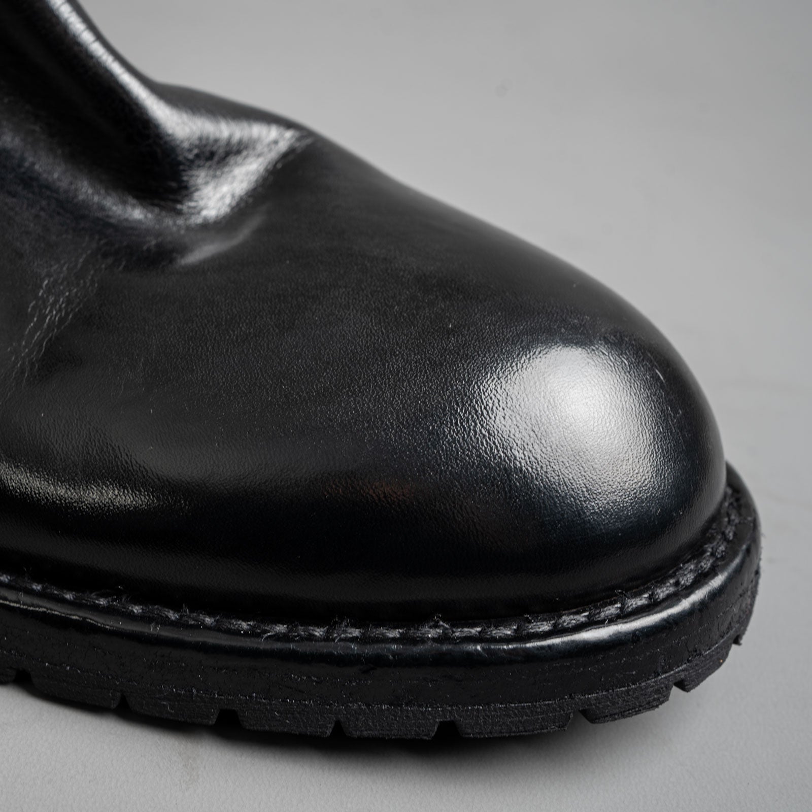 Washed Polished Leather Chelsea Boots