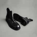 Washed Polished Leather Chelsea Boots