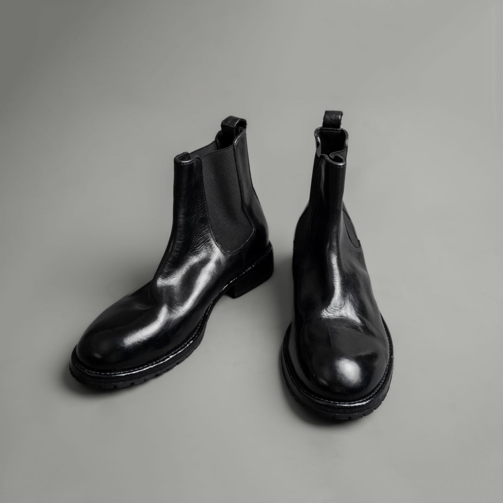 Washed Polished Leather Chelsea Boots