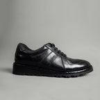 Washed Polished Leather Lug Sole Shoes