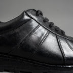 Washed Polished Leather Lug Sole Shoes