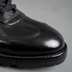 Washed Polished Leather Lug Sole Shoes