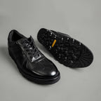 Washed Polished Leather Lug Sole Shoes
