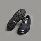 Washed Leather Lace-Up Shoes Ink Navy