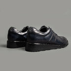 Washed Leather Lace-Up Shoes Ink Navy