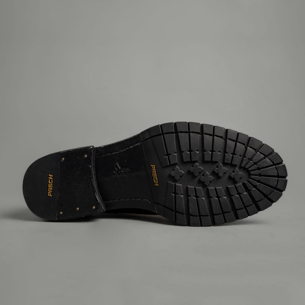 Midnight Navy Washed Leather Brogue Derbies