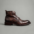 Heritage Brown Washed Leather Martin Boots