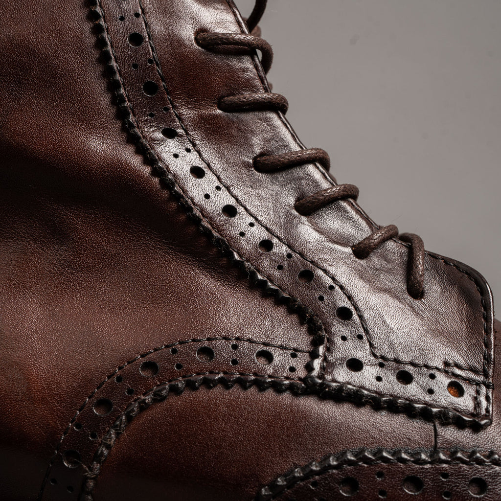 Heritage Brown Washed Leather Martin Boots