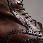 Heritage Brown Washed Leather Martin Boots