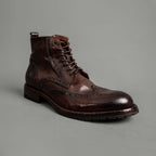 Heritage Brown Washed Leather Martin Boots