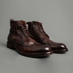 Heritage Brown Washed Leather Martin Boots