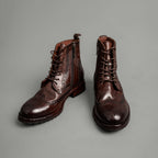Heritage Brown Washed Leather Martin Boots