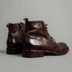 Heritage Brown Washed Leather Martin Boots