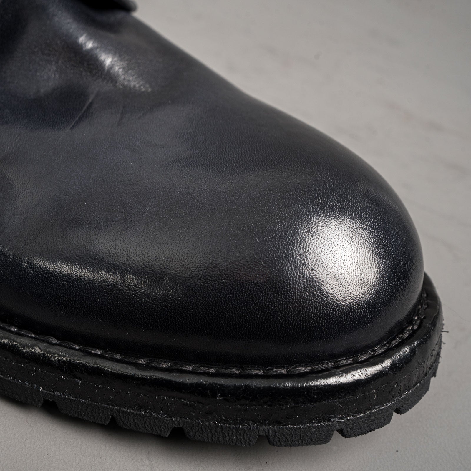 Midnight Navy Washed Leather Derby Shoes