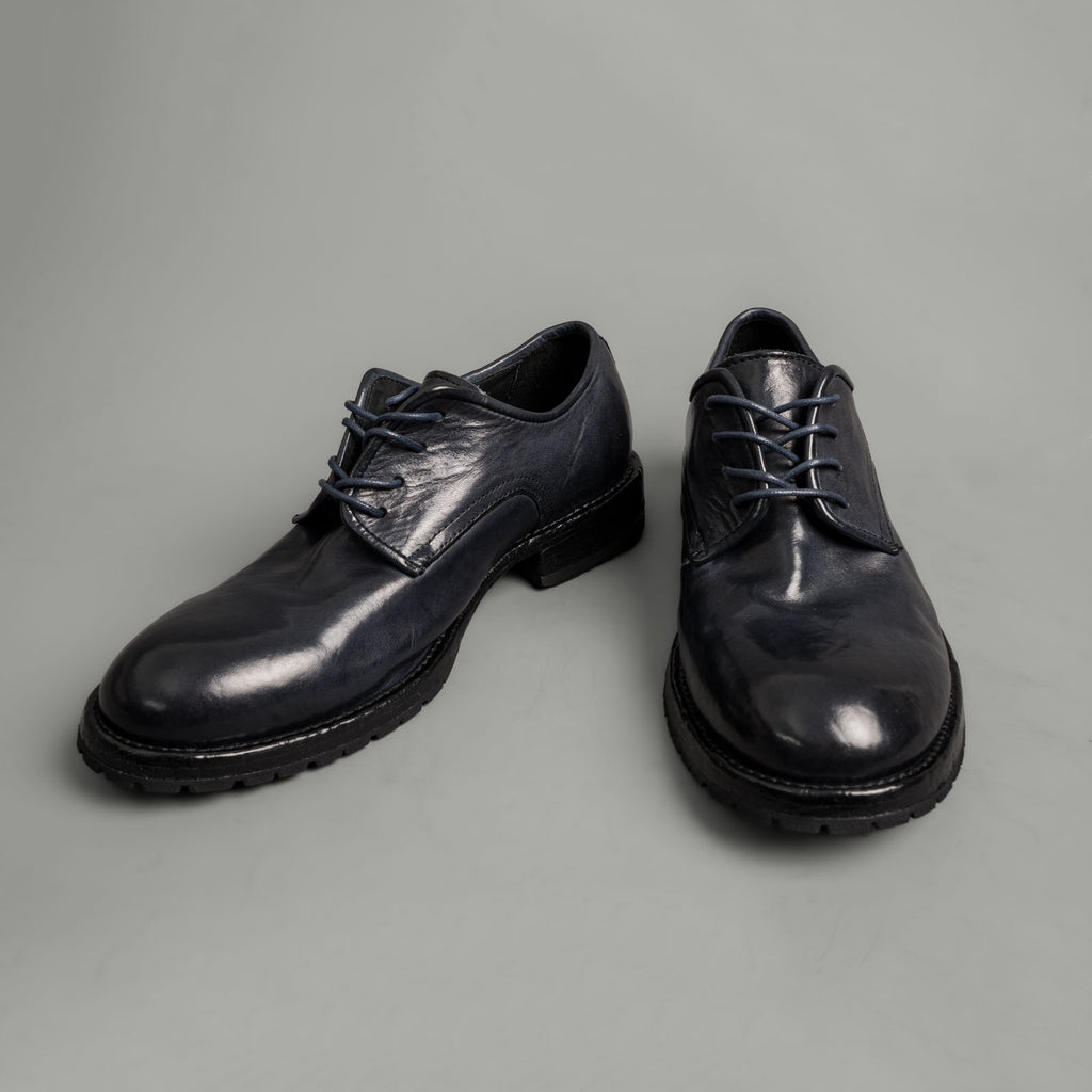 Midnight Navy Washed Leather Derby Shoes