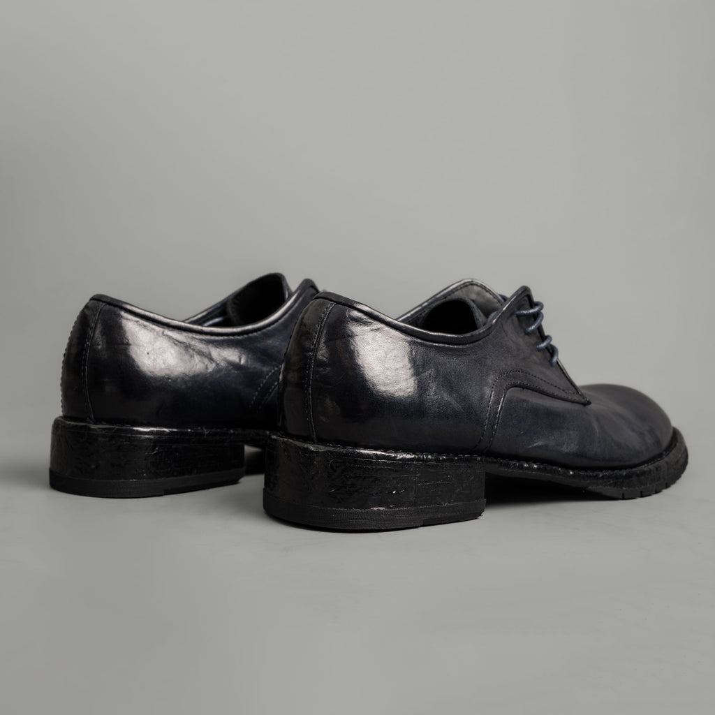 Midnight Navy Washed Leather Derby Shoes