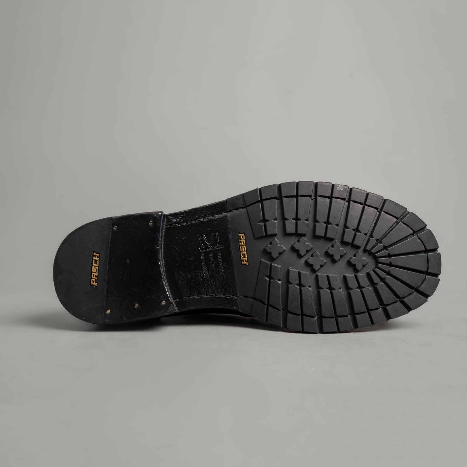 Washed Polished Leather Derby Shoes Black