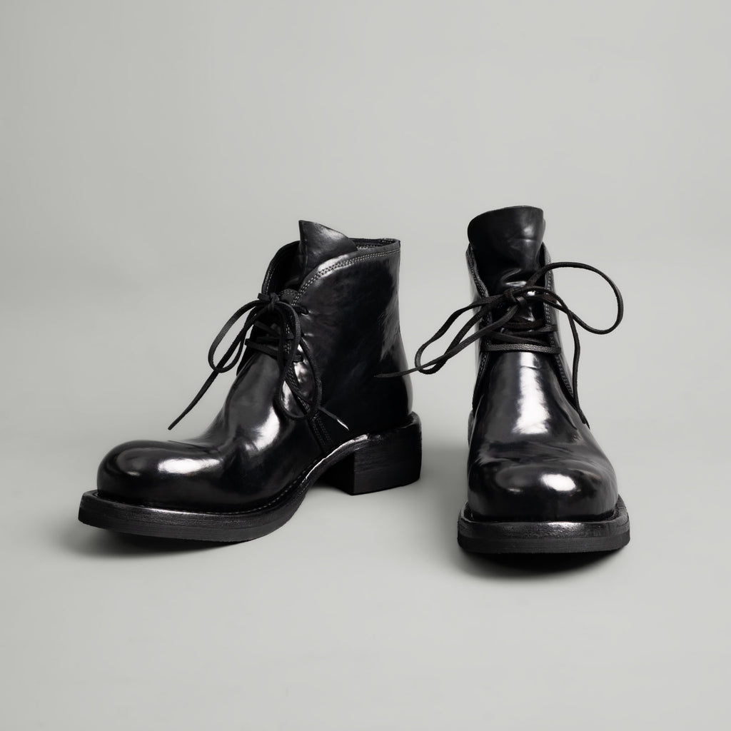 Washed Shell Cordovan Chelsea Boots Black