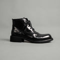 5-Eyelet Washed Cordovan Boots Black
