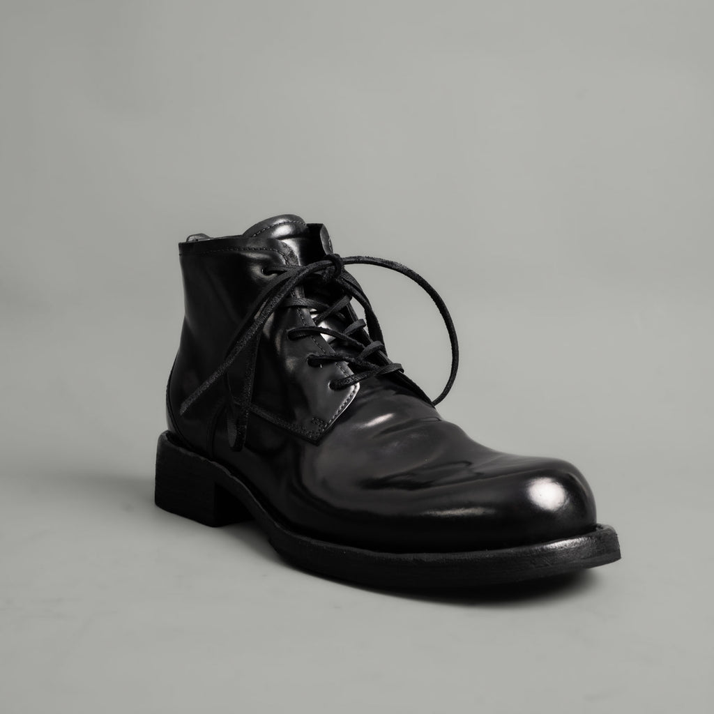5-Eyelet Washed Cordovan Boots Black