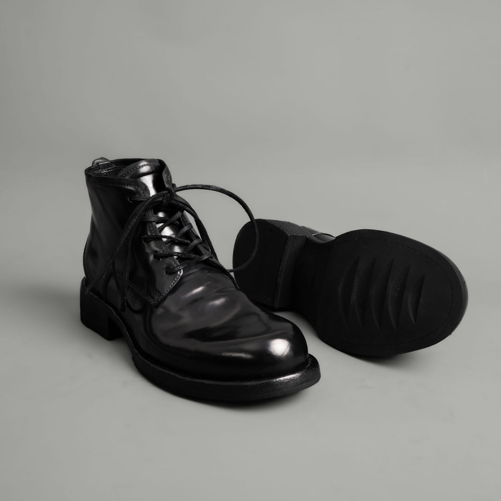 5-Eyelet Washed Cordovan Boots Black