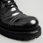 Washed Shell Cordovan Vibram Boots Black