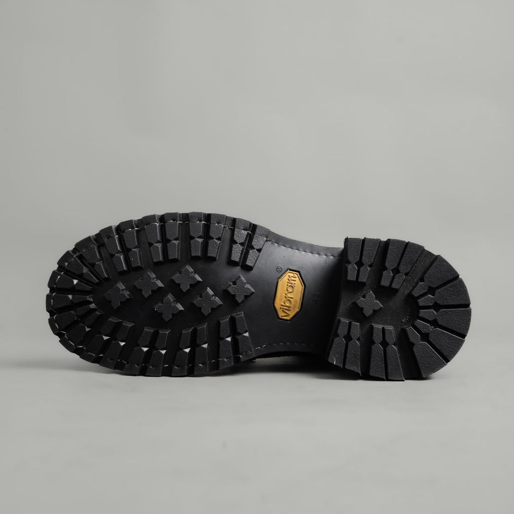 Washed Shell Cordovan Vibram Boots Black