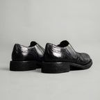 Black Cordovan Brogue Slip-On